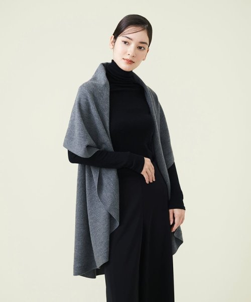 ウールカシミヤドレープニットジレ 