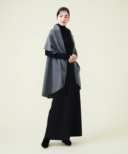 ウールカシミヤドレープニットジレ 