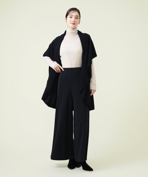 ウールカシミヤドレープニットジレ 