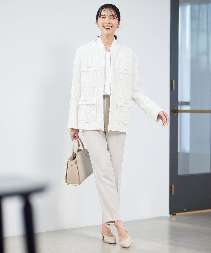 ★しい★♡23区♡2023♡スラブファンシーツイードジャケット ほか1点 スラブファンシーツイード ジャケット（JKWSSS0013） | 23区