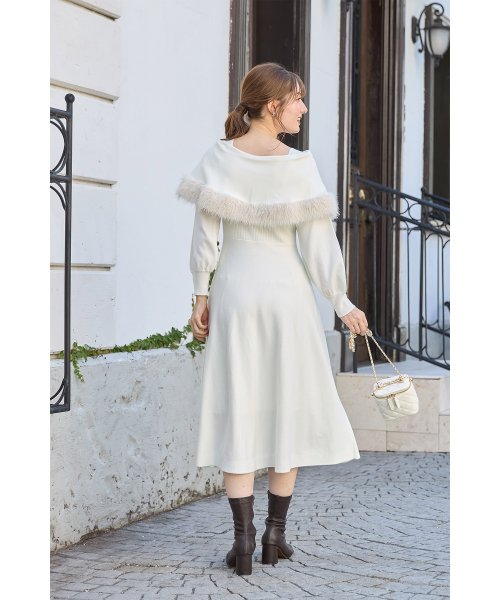 tocco closet(トッコクローゼット)/ファー付きケープライクニットワンピース/img11