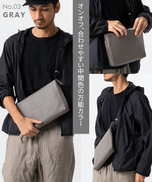 MURA(ムラ)/MURA サコッシュ 本革 ipad 収納 ショルダーバッグ ミニショルダー 薄マチ バッグ レザー 革 メンズ/img04