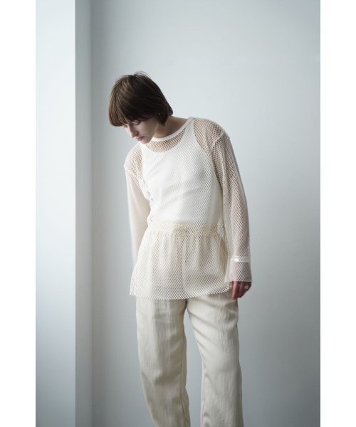 CLANE(クラネ)/WIDE MESH TOPS/img18