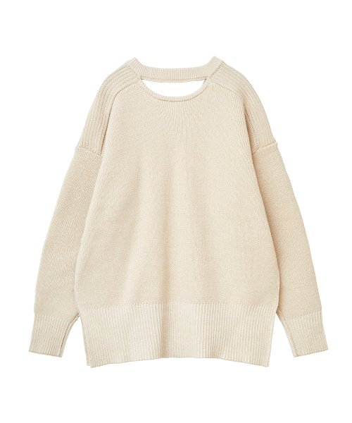 CLANE(クラネ)/W FACE CUT NECK WIDE KNIT TOPS/img09