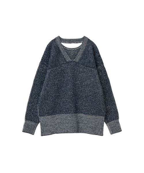 CLANE(クラネ)/W FACE CUT NECK WIDE KNIT TOPS/img14