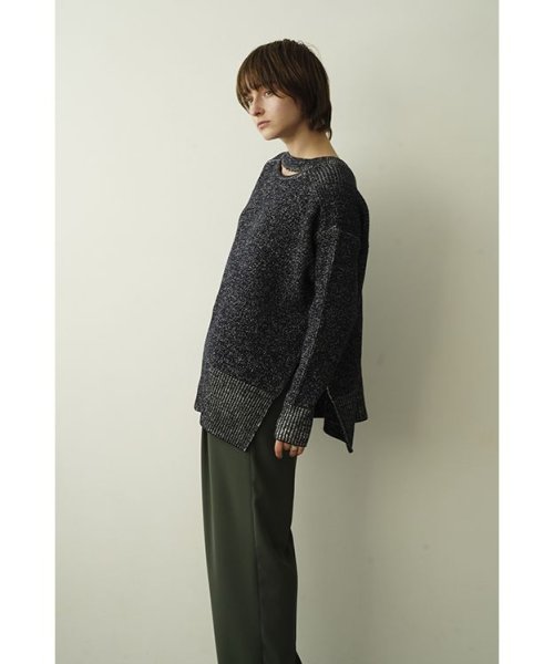 CLANE(クラネ)/W FACE CUT NECK WIDE KNIT TOPS/img15