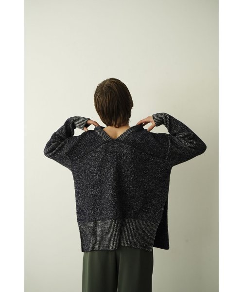 CLANE(クラネ)/W FACE CUT NECK WIDE KNIT TOPS/img16