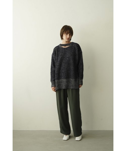 CLANE(クラネ)/W FACE CUT NECK WIDE KNIT TOPS/img17
