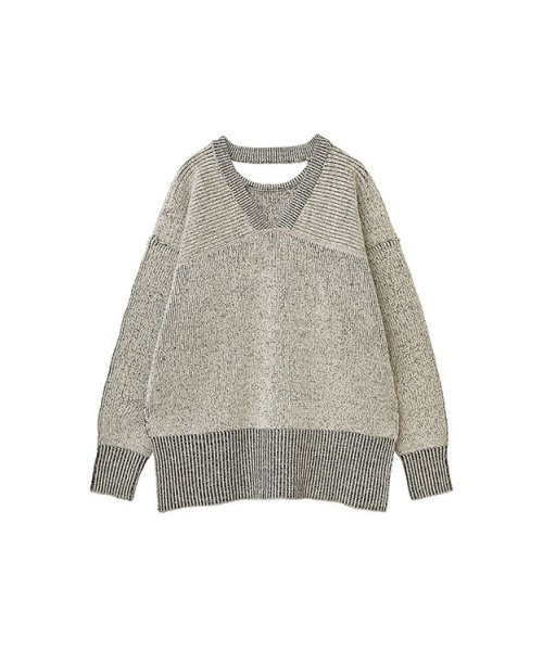 CLANE(クラネ)/W FACE CUT NECK WIDE KNIT TOPS/img28