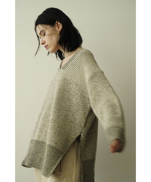 CLANE(クラネ)/W FACE CUT NECK WIDE KNIT TOPS/img29