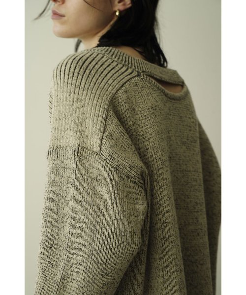 CLANE(クラネ)/W FACE CUT NECK WIDE KNIT TOPS/img32