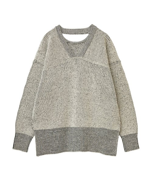 CLANE(クラネ)/W FACE CUT NECK WIDE KNIT TOPS/img37