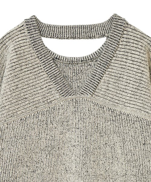 CLANE(クラネ)/W FACE CUT NECK WIDE KNIT TOPS/img39