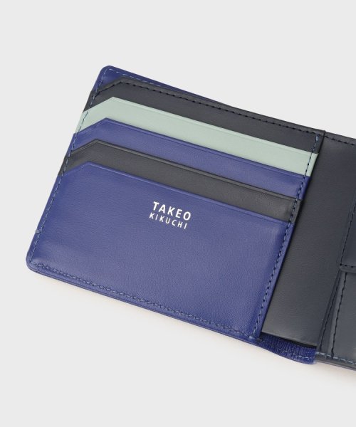 TAKEO KIKUCHI(タケオキクチ)/配色型押しレザー2つ折り財布/img35