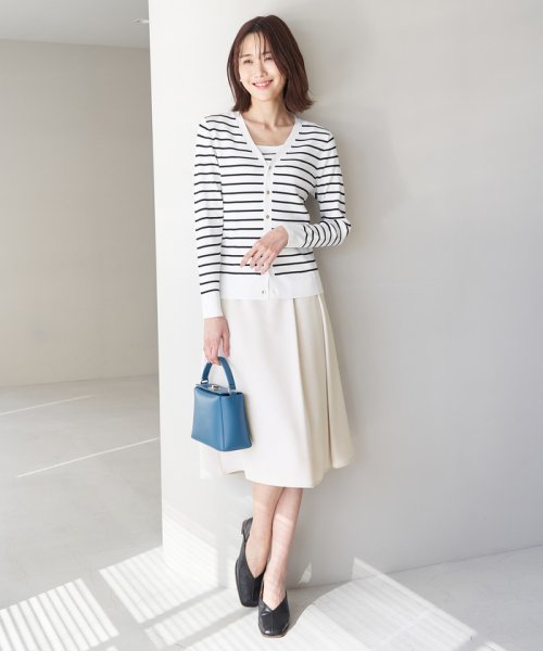 ROPE' PICNIC(ロペピクニック)/Powder Twill Stretch ビット付フレアスカート/img01