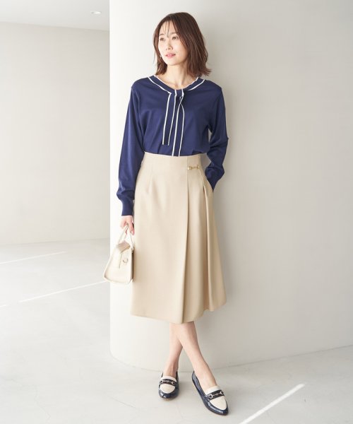 ROPE' PICNIC(ロペピクニック)/Powder Twill Stretch ビット付フレアスカート/img05