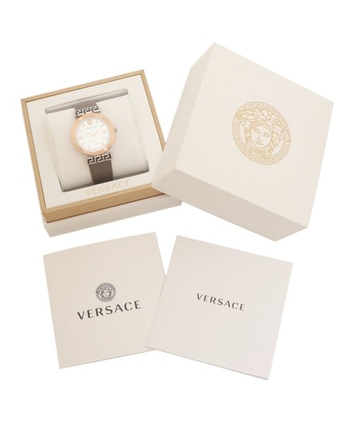 ヴェルサーチ レディース 時計 ミーアンダー 34mm クォーツ ホワイト ゴールド VERSACE VELW00922 レザー VERSACE ヴェルサーチ レディース 時計 ミーアンダー 34mm クォーツ ホワイト ゴールド VELW00922
