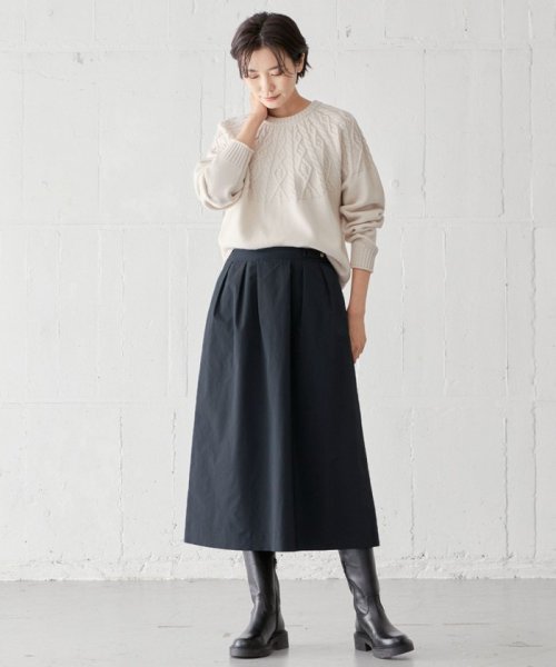 J.PRESS LADIES（LARGE SIZE）(J．プレス　レディス（大きいサイズ）)/【WEB限定・洗える】 EIGER CORD 求心編み ニット/img02