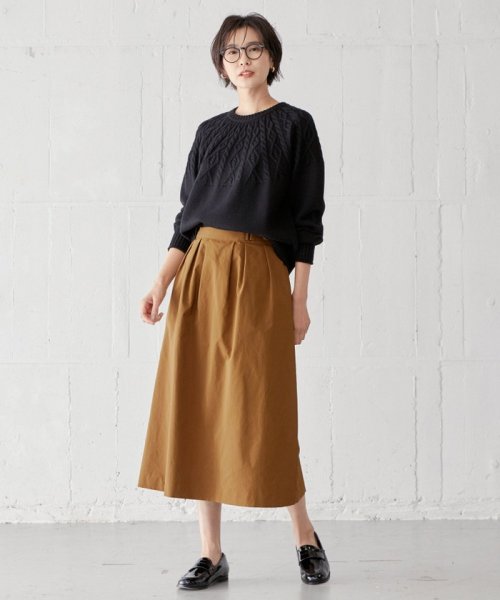 J.PRESS LADIES（LARGE SIZE）(J．プレス　レディス（大きいサイズ）)/【WEB限定・洗える】 EIGER CORD 求心編み ニット/img08