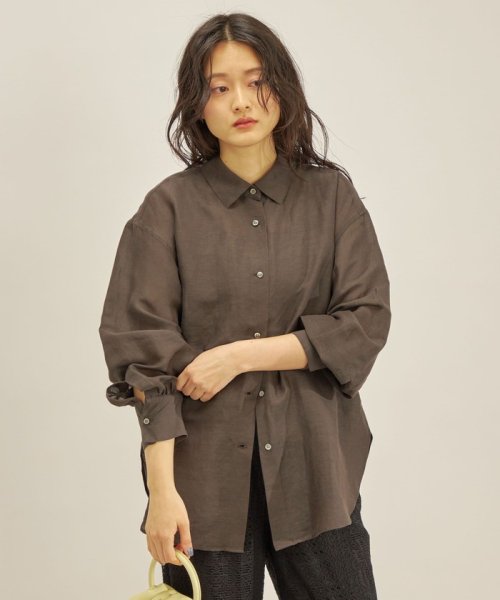 SHIPS WOMEN(シップス　ウィメン)/〈手洗い可能〉サフィラン リネン シャツ 23SS◇/img44