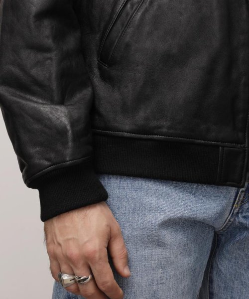 LEATHER JACKET BOWERY/レザージャケット バワリー MA－1 