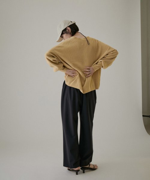 Vネックリブカーディガン－CreamyCotton /クリーミーコットン－ Creamy ■モデル身長 着用サイズ Cotton クリーミーコットン