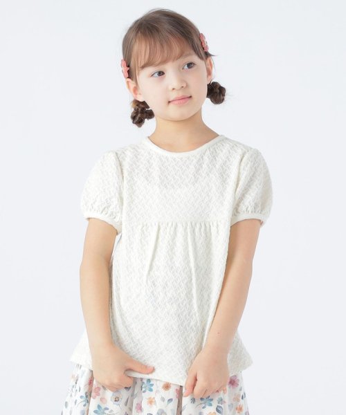 SHIPS KIDS(シップスキッズ)/SHIPS KIDS:100～130cm / ジャカード パフ スリーブ TEE/img01