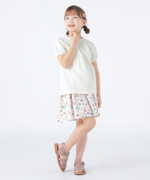 SHIPS KIDS(シップスキッズ)/SHIPS KIDS:100～130cm / ジャカード パフ スリーブ TEE/img03