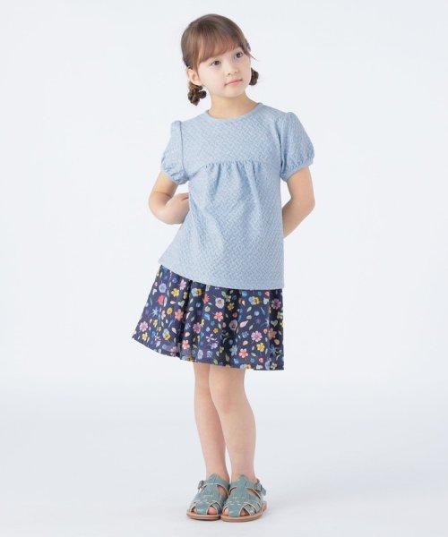 SHIPS KIDS(シップスキッズ)/SHIPS KIDS:100～130cm / ジャカード パフ スリーブ TEE/img08