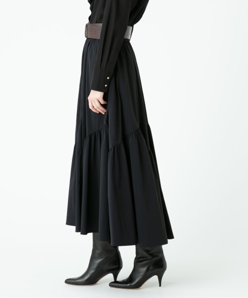 バイヤス切替ギャザースカート 