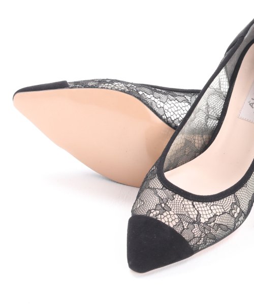 ポインテッドチュールパンプス 