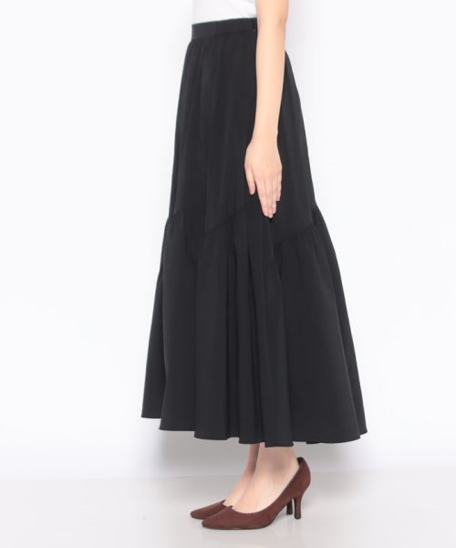 バイヤス切替ギャザースカート 手洗い可能です フィッティングモデル 詳細画像 165cm B73 W61 H85　着用サイズ：02