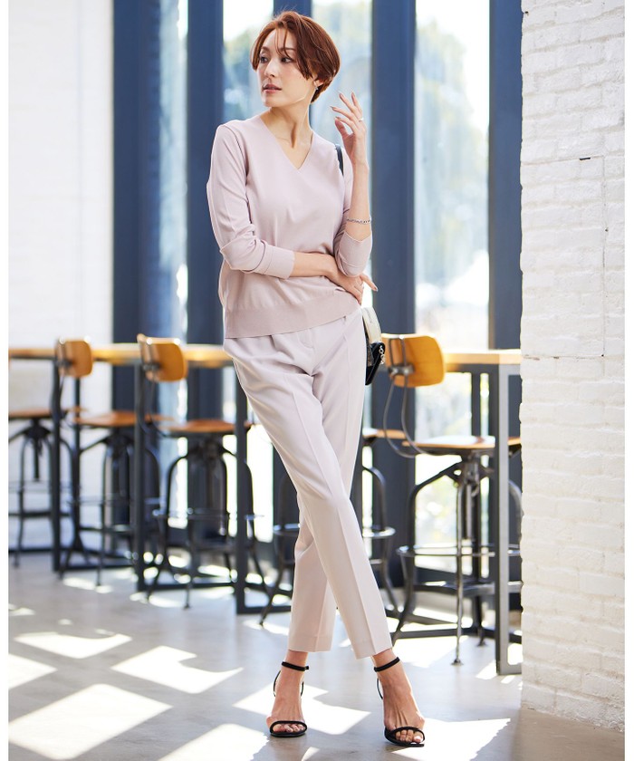 さい　icb fied テーパードパンツ ネイビー6 楽天市場】【CLASSY.1月号掲載・UVカット・防シワ・速乾・洗える