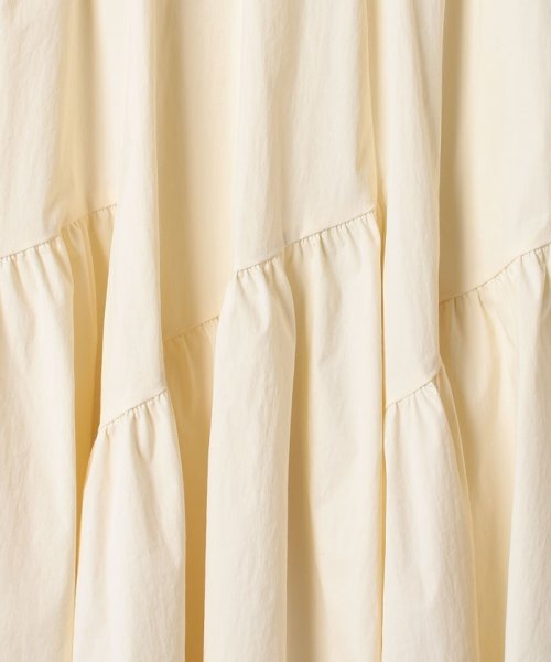 バイヤス切替ギャザースカート 手洗い可能です フィッティングモデル 詳細画像 165cm B73 W61 H85　着用サイズ：02