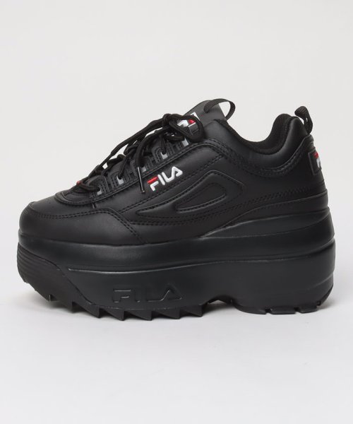 FILA（Shoes）(フィラ（シューズ）)/Disruptor II Wedge / ディスラプター2 ウェッジ カジュアルスニーカー 厚底 販路限定モデル / ブラック/img01