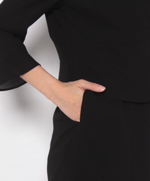 夏用喪服・礼服・フォーマル用】【洗える】 スーツ風前ファスナー開き  