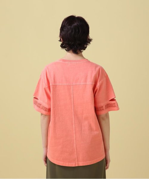 AVIREX(AVIREX)/FADE WASH CUFFS OPEN EMBROIDERY TOPS/Tシャツ/AVIREX/img08