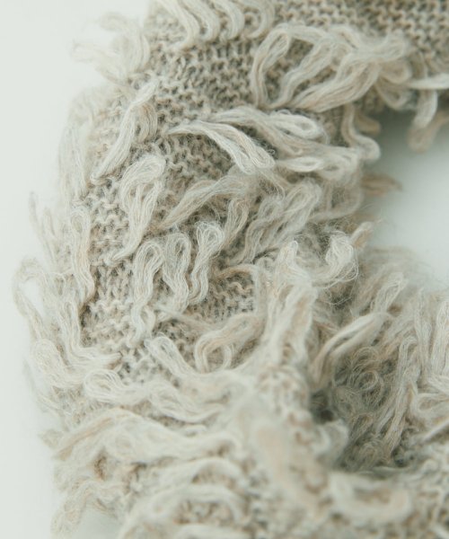 手編みフリンジスヌード 