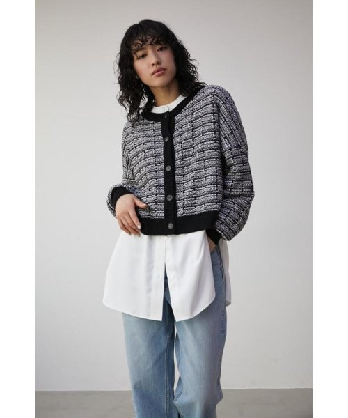 AZUL by moussy(アズールバイマウジー)/2WAY TWEED KNIT TOPS/img02