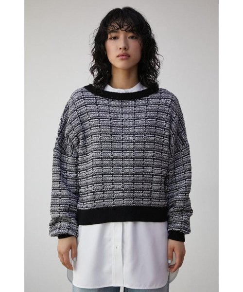 AZUL by moussy(アズールバイマウジー)/2WAY TWEED KNIT TOPS/img10