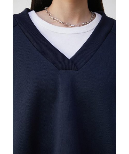 AZUL by moussy(アズールバイマウジー)/DOUBLE FACE V/N TOPS/img25
