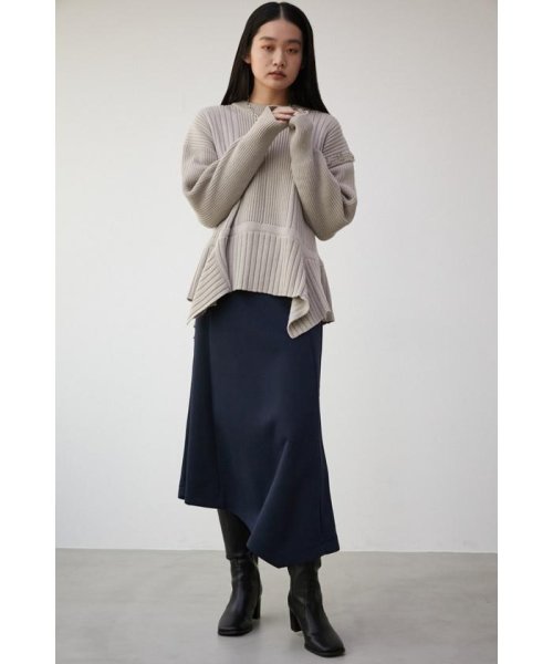 AZUL by moussy(アズールバイマウジー)/DOUBLE FACE ASYMMETRY SKIRT/img23