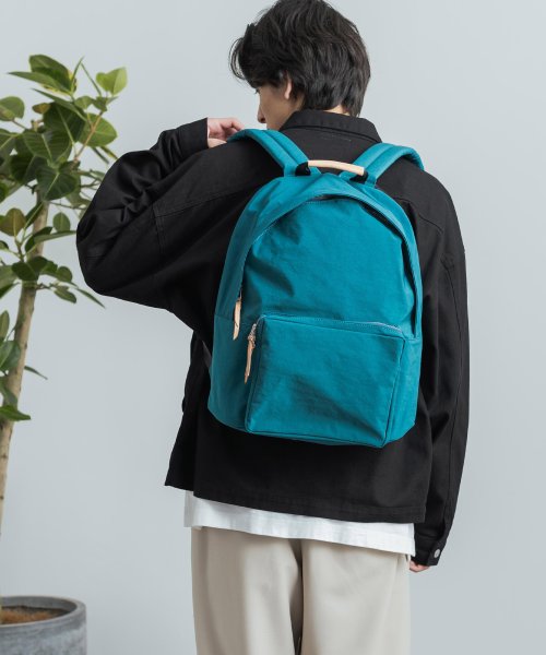 バックパック デイパック リュックサック メンズ レディース ナイロン 塩縮加工 本革 栃木レザー ヌメ革 通勤通学 カジュアル アウトドア ギフト プレゼント メンズ Butler Verner Sails/バトラーバーナーセイルズ 5cm