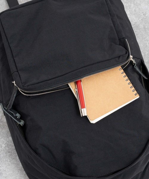 バックパック デイパック リュックサック メンズ レディース ナイロン 塩縮加工 本革 栃木レザー ヌメ革 通勤通学 カジュアル アウトドア ギフト プレゼント メンズ Butler Verner Sails/バトラーバーナーセイルズ 5cm