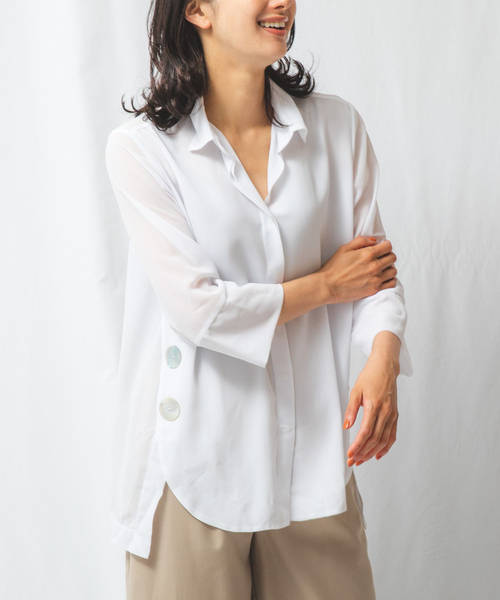美品】Cabanaカバナ Ladyコットンリネンロングシャツワンピース タグ付