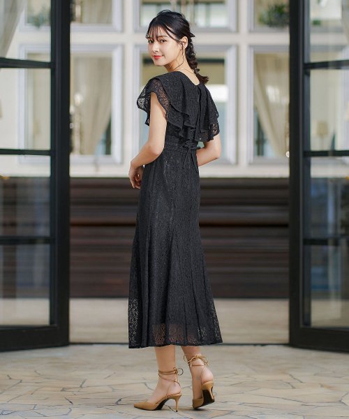 セール】niana ニアナ 結婚式 ワンピース パーティードレス フリル袖  