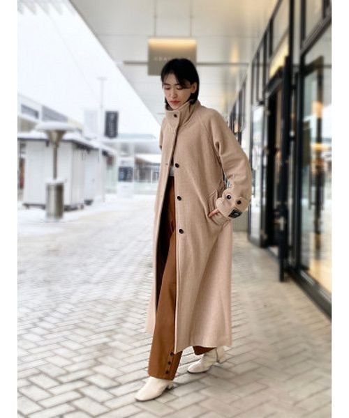 スタンドカラーコート 