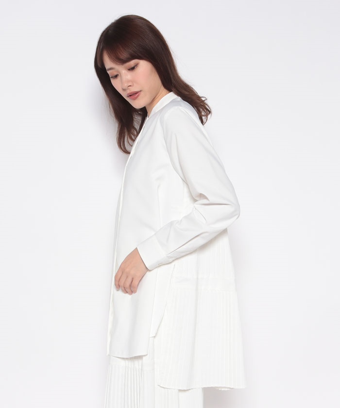 バックシャンプリーツシャツ