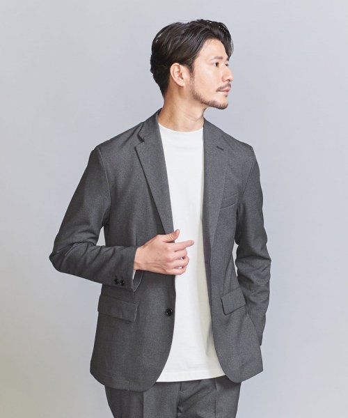 【WEB限定 WARDROBE SMART】LANATEC セットアップ/背抜きジャケット＆イージーパンツ LANATEC 品名：byS B88 W76 H92 JKT 1P LANTEC OX JKT/1P WARDROBE 遠目でみると無地のように見えますが