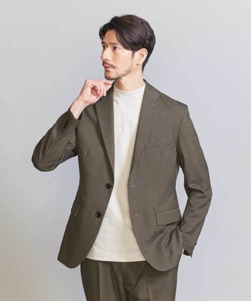 【WEB限定 WARDROBE SMART】LANATEC セットアップ/背抜きジャケット＆イージーパンツ LANATEC 品名：byS B88 W76 H92 JKT 1P LANTEC OX JKT/1P WARDROBE 遠目でみると無地のように見えますが
